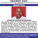 Navy Declares Joseph Edese Bosun Wanted Over Crude Oil Theft, Extortion